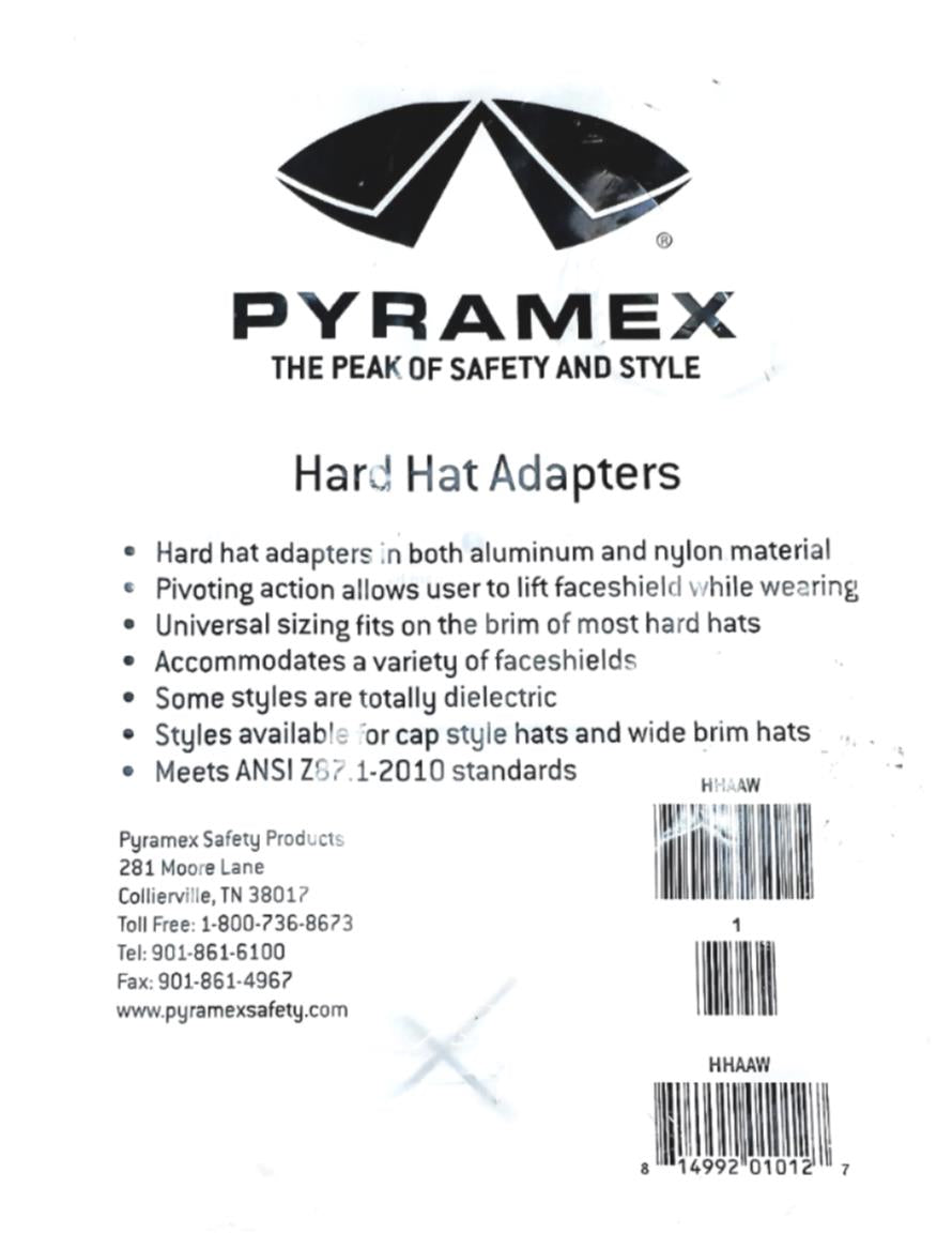 Pyramex Hard Hat Adapter HHAAW [Lot of 2] NOS