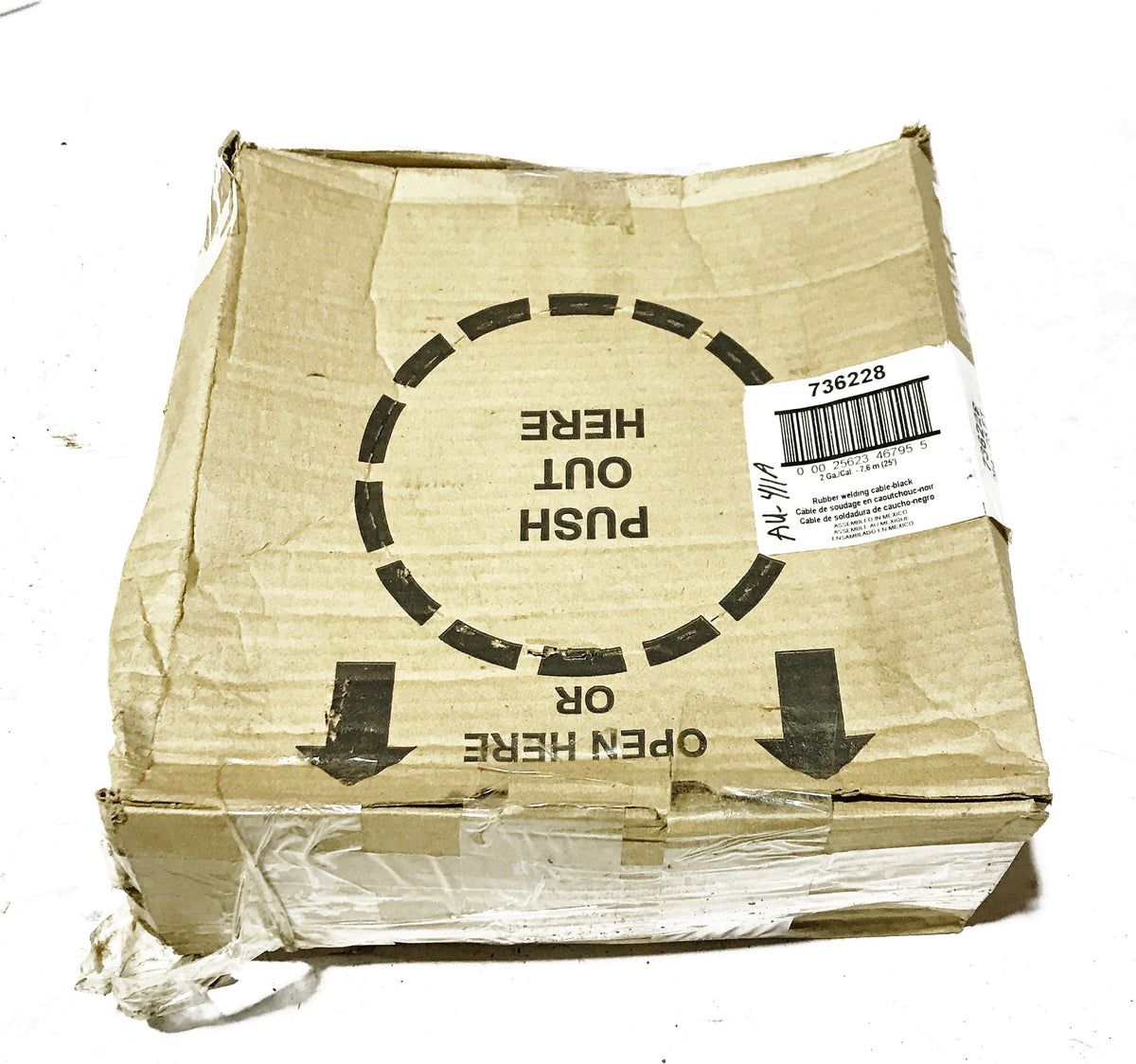 NAPA 25' Black Rubber Welding Cable 736228