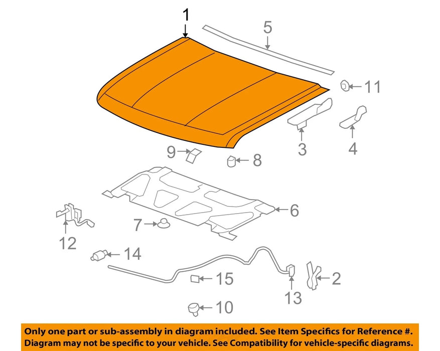GM General Motors OEM Hood Assembly 20863101 NOS FREIGHT