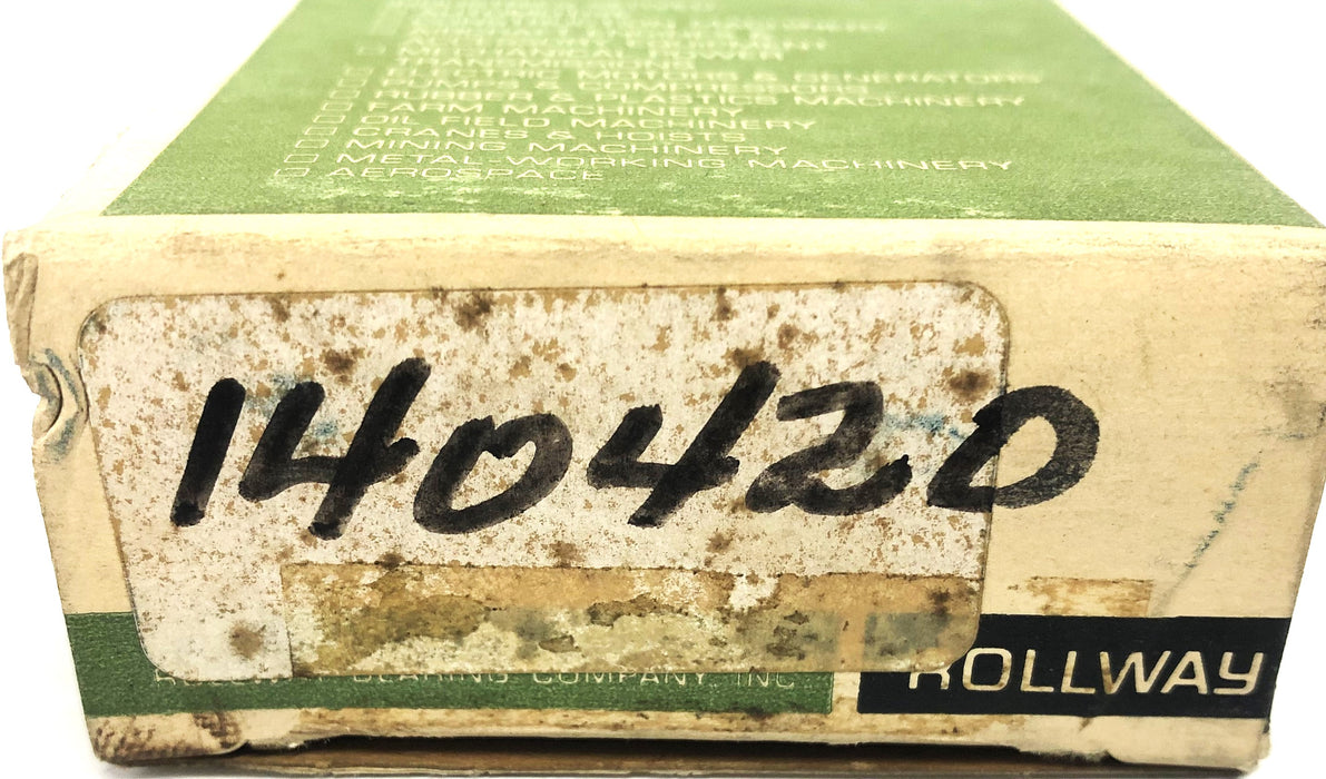 Rollway Needle Bearing Roller Cage Assembly 140420 NOS