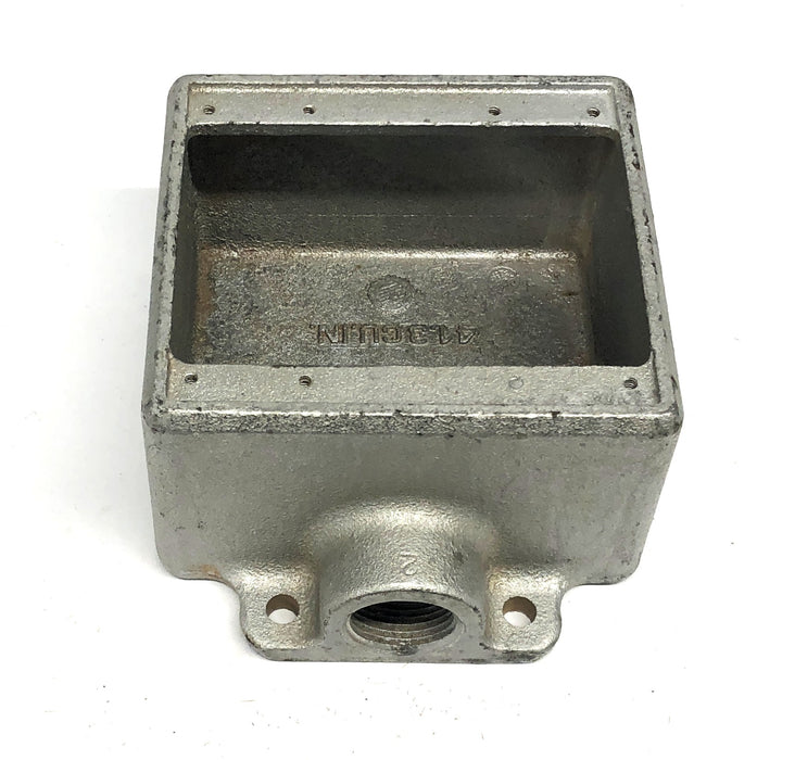 Crouse Hinds 41.3CU.IN. Cast Iron 3/4 Inch NPT Conduit Device Box FD12 FD22 NOS