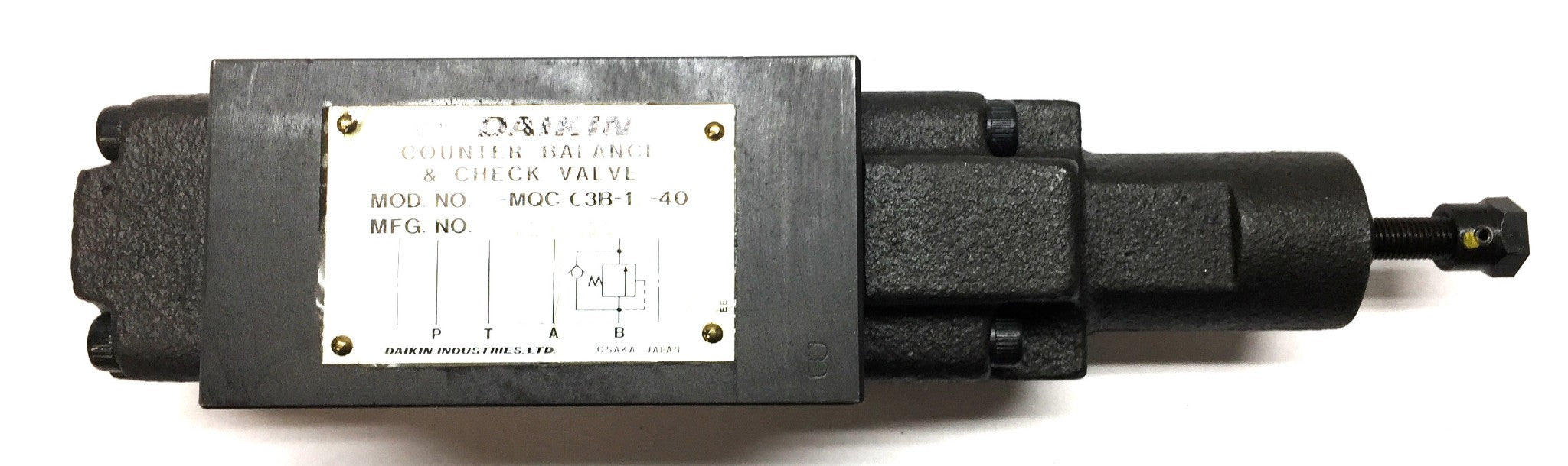 Daikin Counter Balance and Check Valve MQC-03B-1E-40 NOS