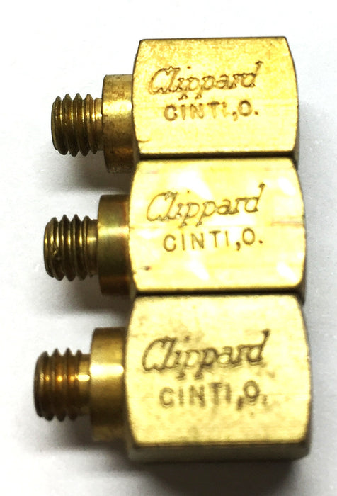 Clippard Brass Fitting 10-32 Male/Female Coupler [Lot of 3] NOS