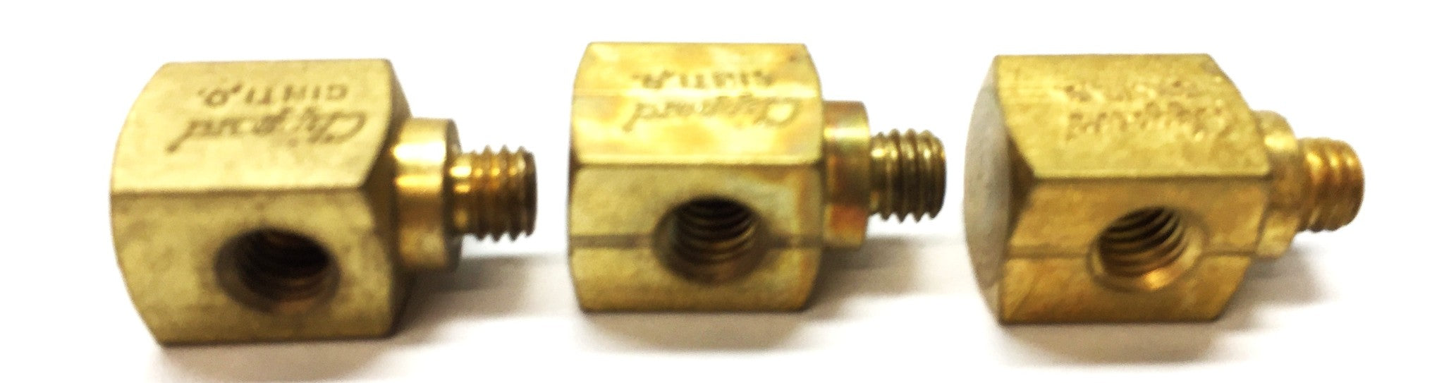 Clippard Brass Fitting 10-32 Male/Female Coupler [Lot of 3] NOS