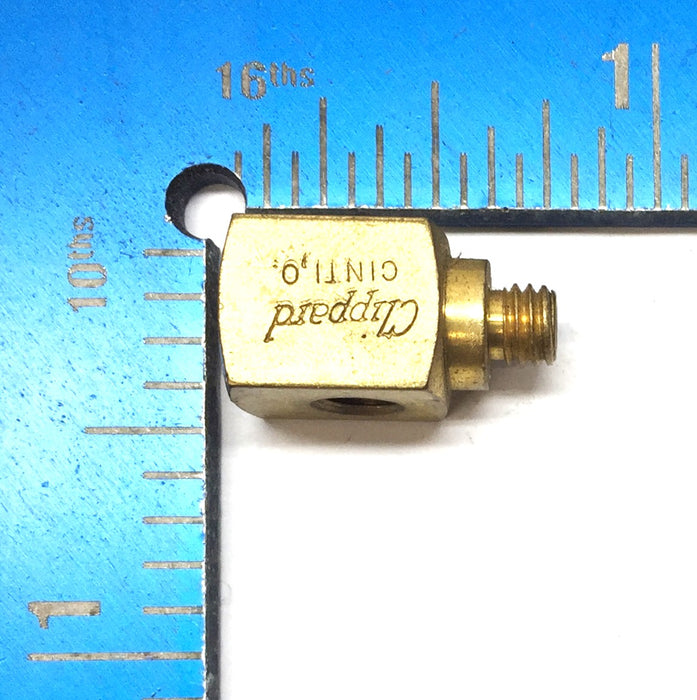 Clippard Brass Fitting 10-32 Male/Female Coupler [Lot of 3] NOS