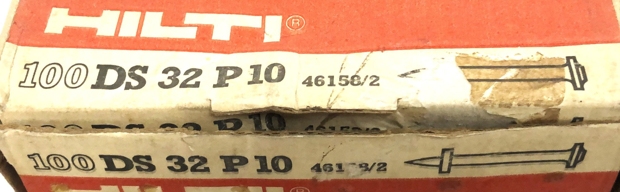 Hilti Box Of 100 DS 32 P10 Heavy Duty Fastener 46158/2 NOS