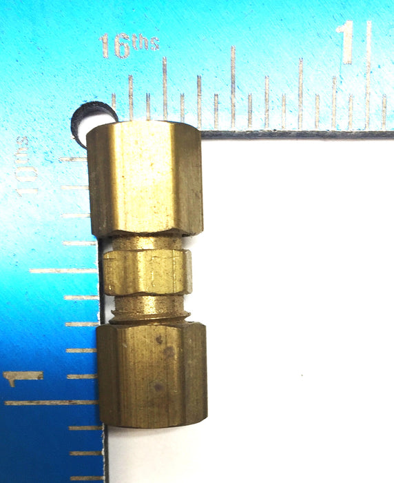Parker 5/16"-24 Straight Brass Threaded Compression Fitting [Lot of 15] NOS