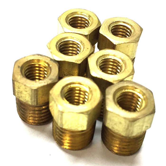 Clippard Brass M/F 5/16"-24 x 10-32 Threaded Fitting 15006-2 [Lot of 7] NOS