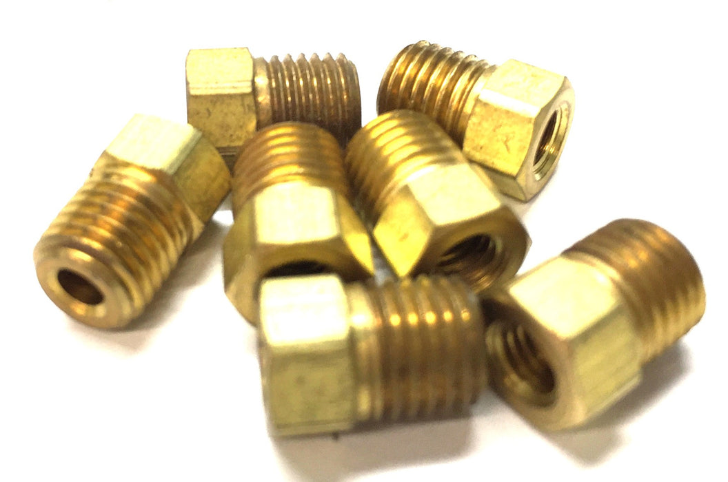 Clippard Brass M/F 5/16"-24 x 10-32 Threaded Fitting 15006-2 [Lot of 7] NOS