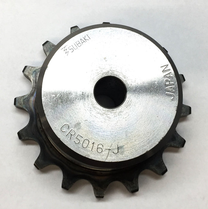 Tsubaki Roller Chain Sprocket with 1/2" (13mm) Bore CR5016-J NOS