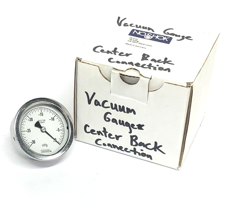 NoShok -30 inHg 1/4 Inch NPT Pressure Gauge 25-410 NOS