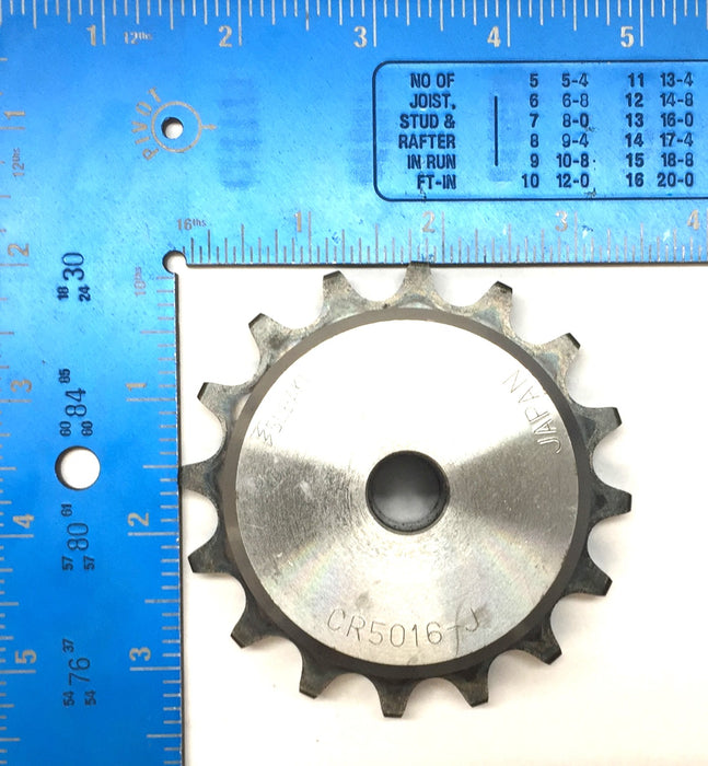 Tsubaki Roller Chain Sprocket with 1/2" (13mm) Bore CR5016-J NOS