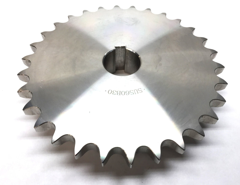Misumi Stainless-Steel Standard Sprocket with 1.37" Bore w/Keyway SUS60B30 NOS