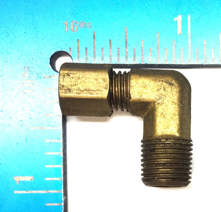 Unbranded Brass Male 7/16"-20 x 5/16"-24 Compression Elbow Fitting[Lot of 5] NOS