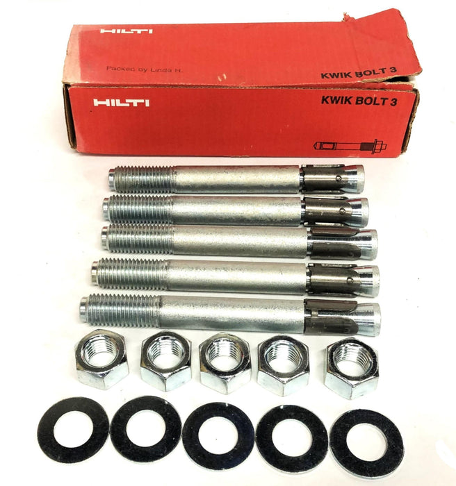 Hilti 5 Piece Box KB3 1x9 Inch Anchor 286018 NOS