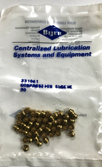 Bijur 5/32 inch Brass Soft Compression Sleeve BB1061 [Lot of 50] NOS