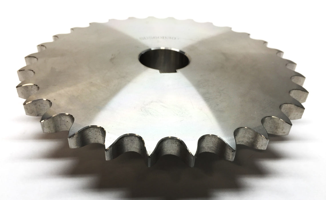 Misumi Stainless-Steel Standard Sprocket with 1.37" Bore w/Keyway SUS60B30 NOS