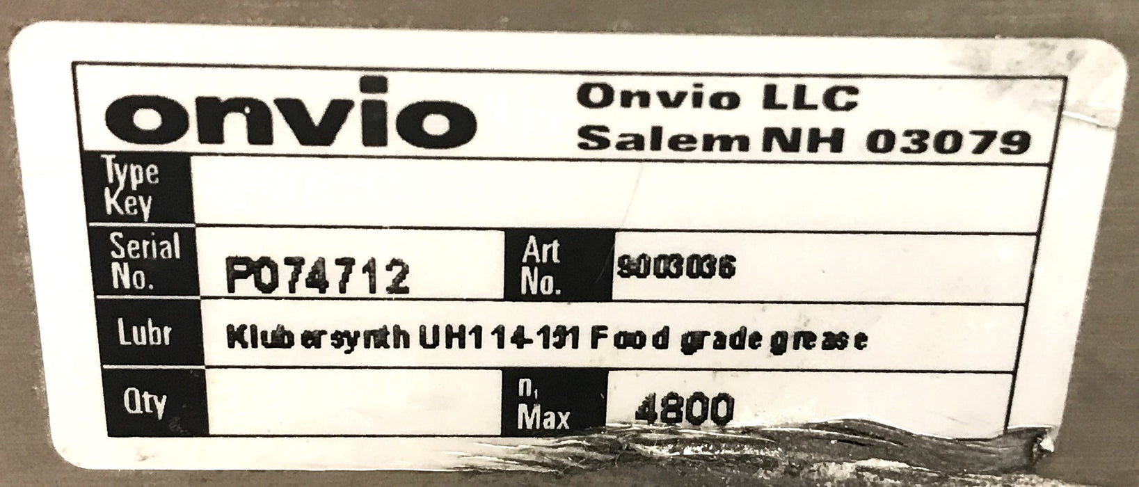 ONVIO Servo Motor Attachment 90 03 03 6 NOS