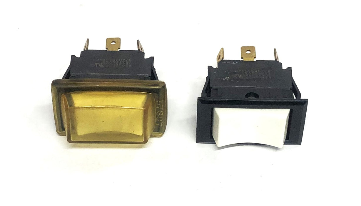 Unbranded 3/4HP-10A-250VAC 15A-125VAC Rocker Switch 9637 [Lot of 2] USED