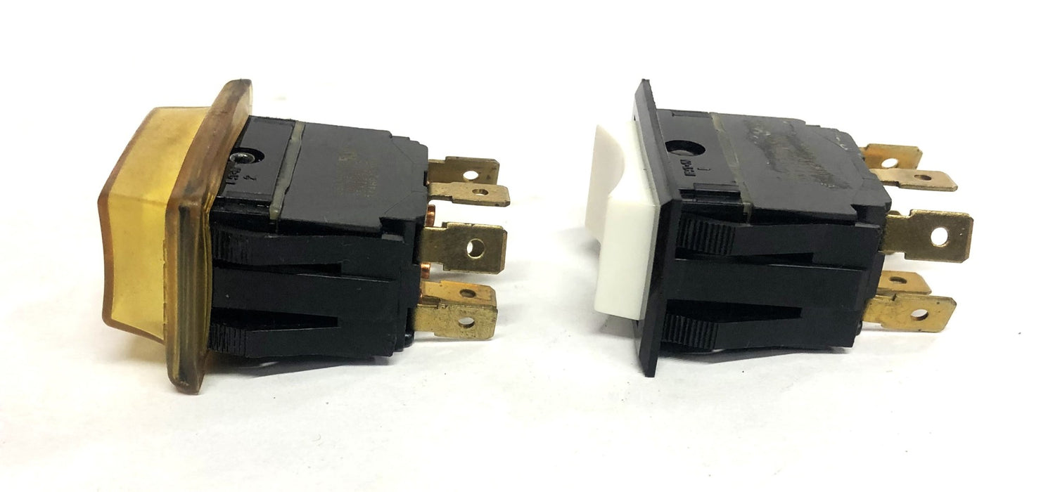 Unbranded 3/4HP-10A-250VAC 15A-125VAC Rocker Switch 9637 [Lot of 2] USED