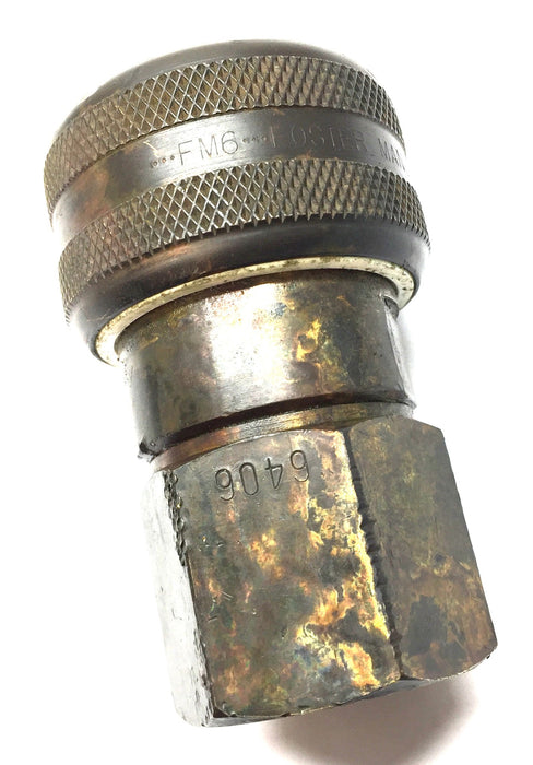 Foster Manufacturing 1" Female Quick Release Hose Coupling FM6 (6406) USED