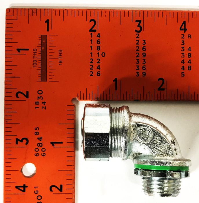 Dottie 1/2 inch 90-Degree Steel Liquid Tight Connector SL9050 [Lot of 6] NOS