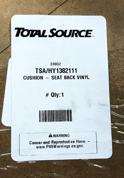 Total Source Forklift Hyster Vinyl Back Seat Cushion HY1382111 NOS