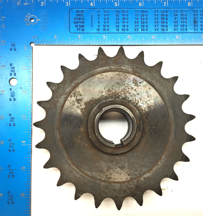 Unbranded Double-Strand Roller Sprocket ASA60-23 1.17" Bore with Keyway NOS