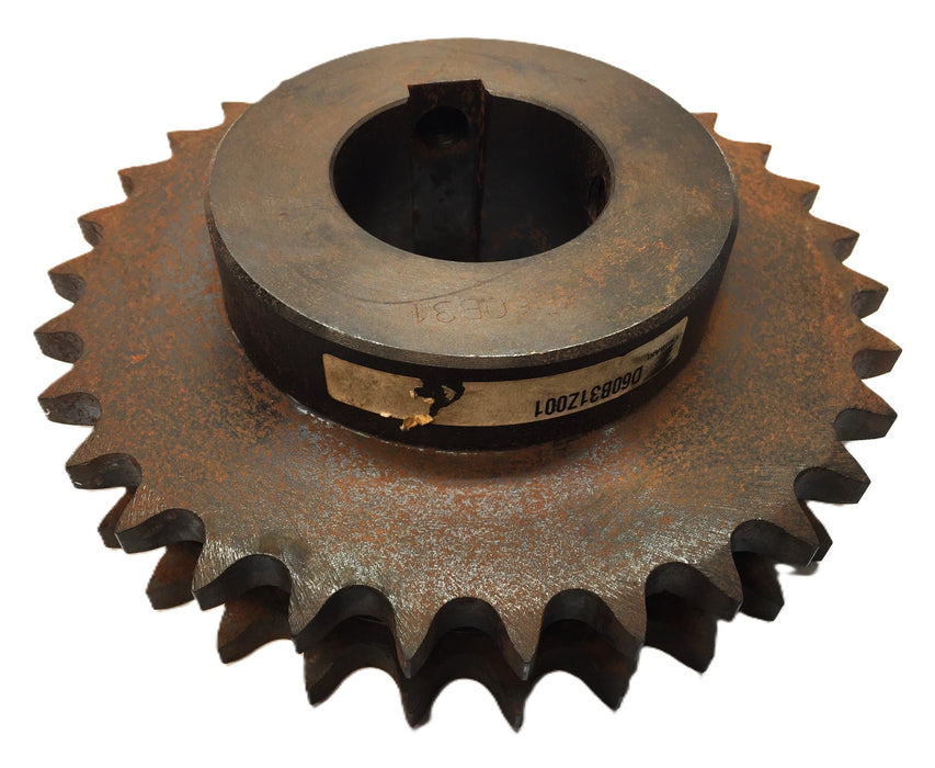 Tsubaki Double-Strand Roller Sprocket D60B31Z001 2.33" Bore with Keyway NOS