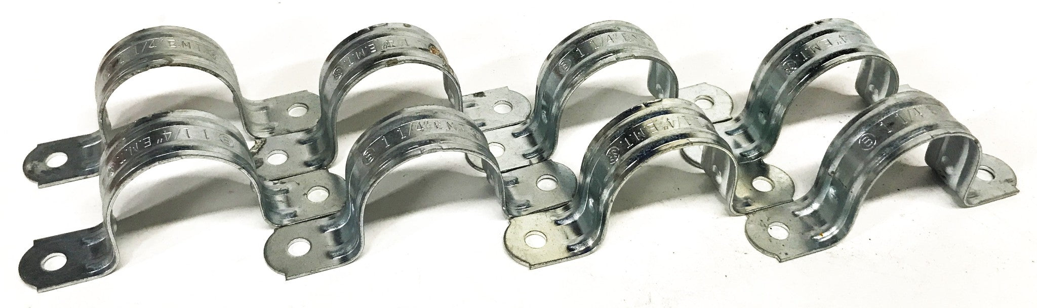 Bridgeport Fittings 1-1/4 inch 2-Hole Pipe Strap 1923 [Lot of 8] NOS