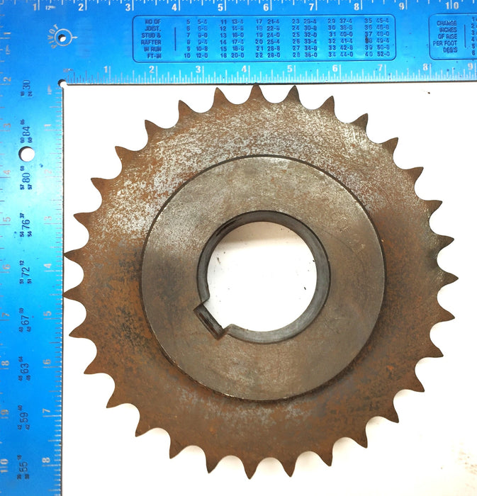 Tsubaki Double-Strand Roller Sprocket D60B31Z001 2.33" Bore with Keyway NOS