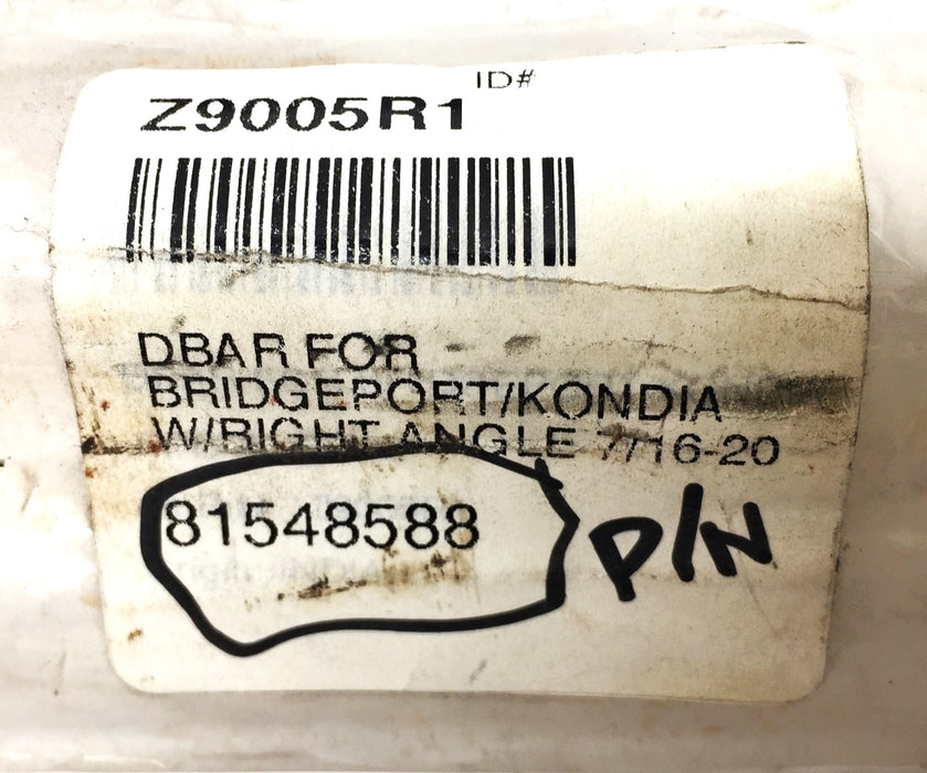 Milling Machine Drawbar for Bridgeport, Kondia Machines 81548588 (Z9005R1) NOS