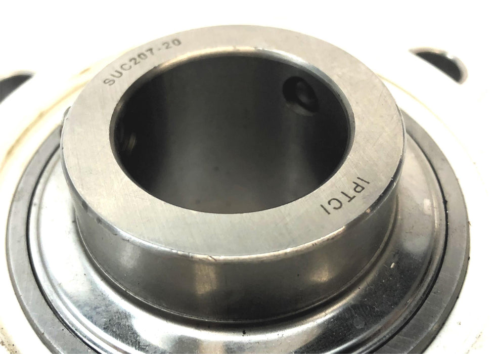 IPTCI 4-Bolt Flanged Mounted Bearing W/ Fitting TF207 (SUC207-20) NOS