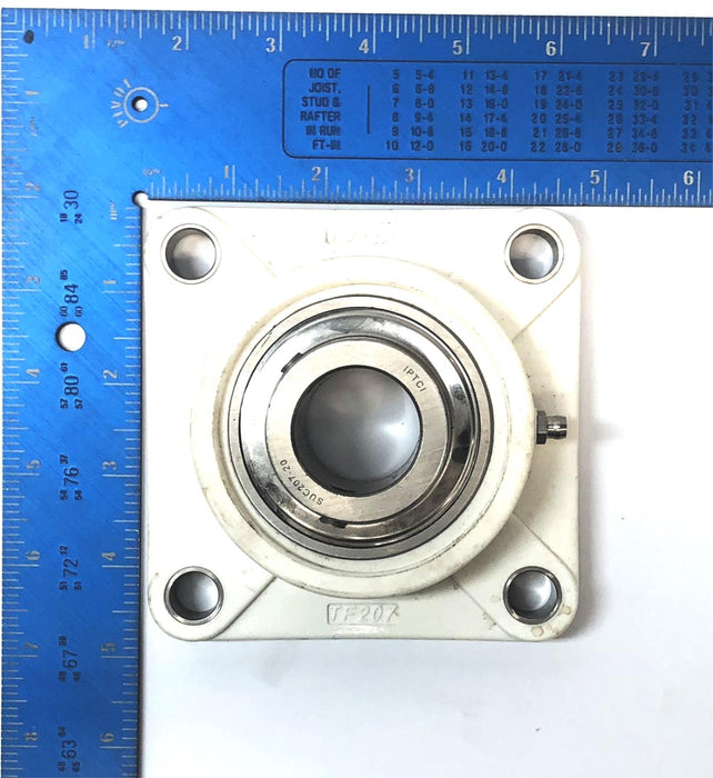 IPTCI 4-Bolt Flanged Mounted Bearing W/ Fitting TF207 (SUC207-20) NOS