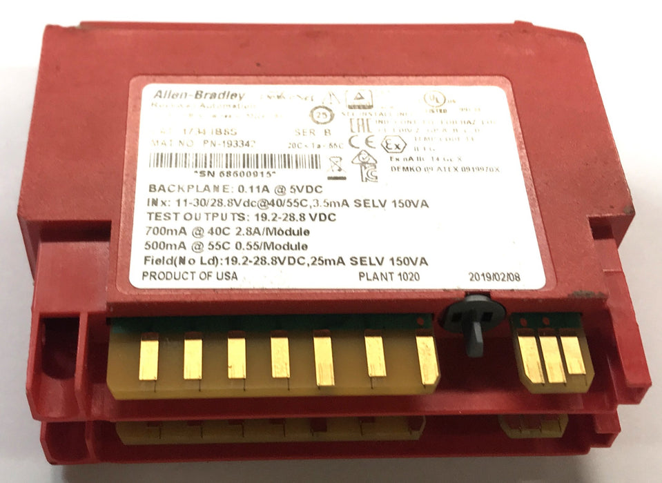 Allen Bradley Safety Input Module 1734-IB8S NOS