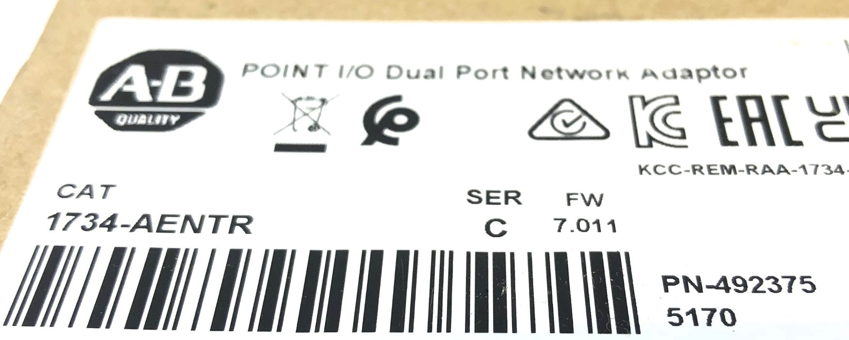 Allen-Bradley Dual Port Adapter Module 1734-AENTR NOS