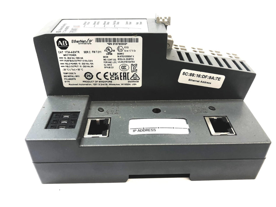 Allen-Bradley Dual Port Adapter Module 1734-AENTR NOS