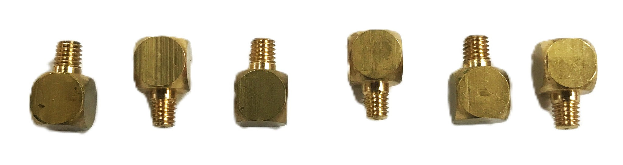 Bijur Brass M6X1 90 degree Elbow B8516-1 [Lot of 6] NOS
