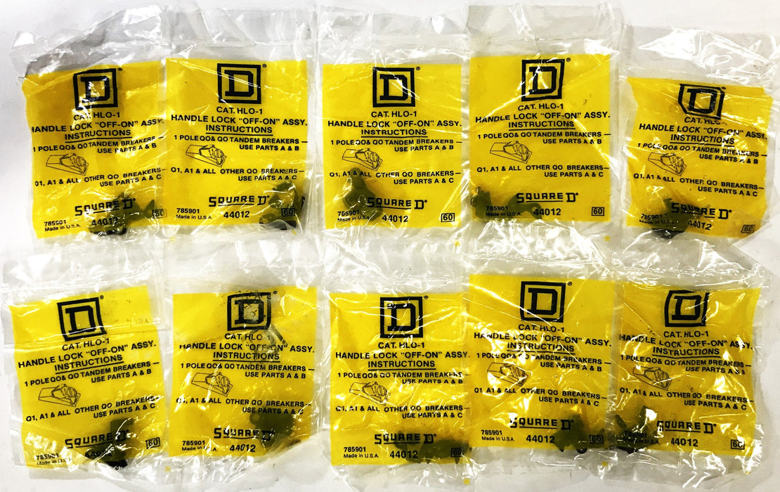 Square D Handle Lock OFF/ON Assembly 44012 [Lot of 10] NOS