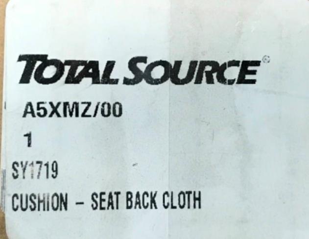 Total Source Forklift Seatback Cloth Cushion SY1719 NOS