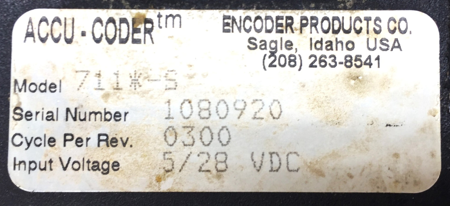 Encoder Accu-Coder Shaft Encoder 711-S USED