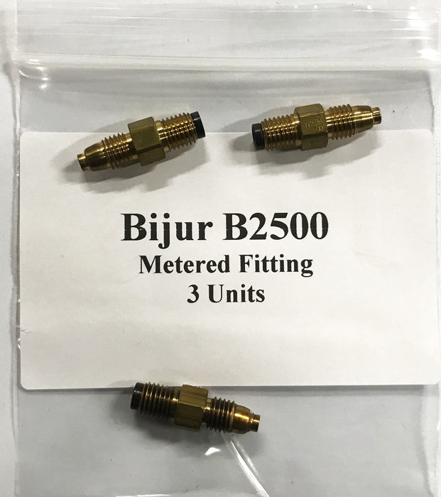 Bijur 1-Way Lube Metered Fitting B2500 [Lot of 3] NOS
