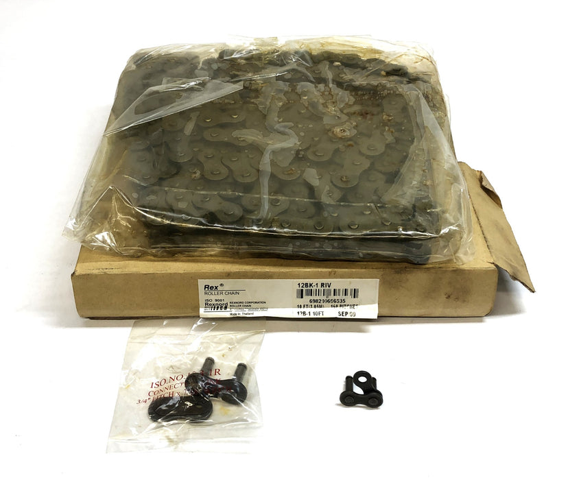 Rexnord 10' 160 Pitches Roller Chain 12BK-1 RIV NOS