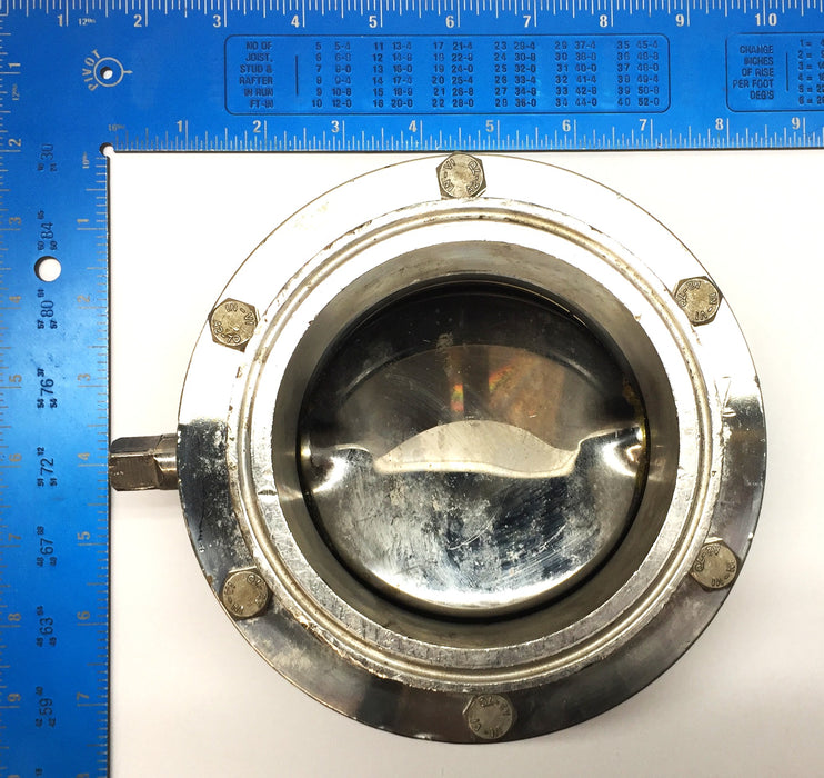Unbranded 4.67" Stainless Steel Butterfly Valve USED