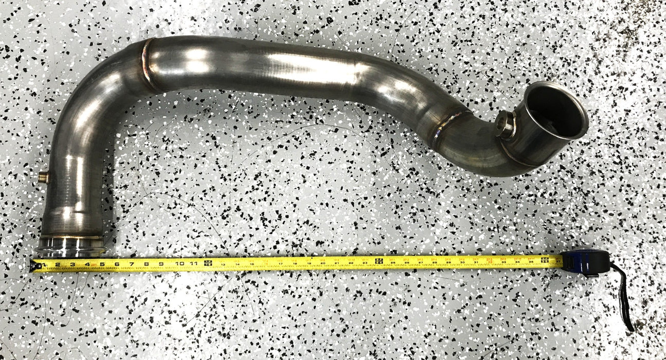 Unbranded Stainless Steel 3.50 inch x 44.00 inch Bent Turbo Down Pipe NOS