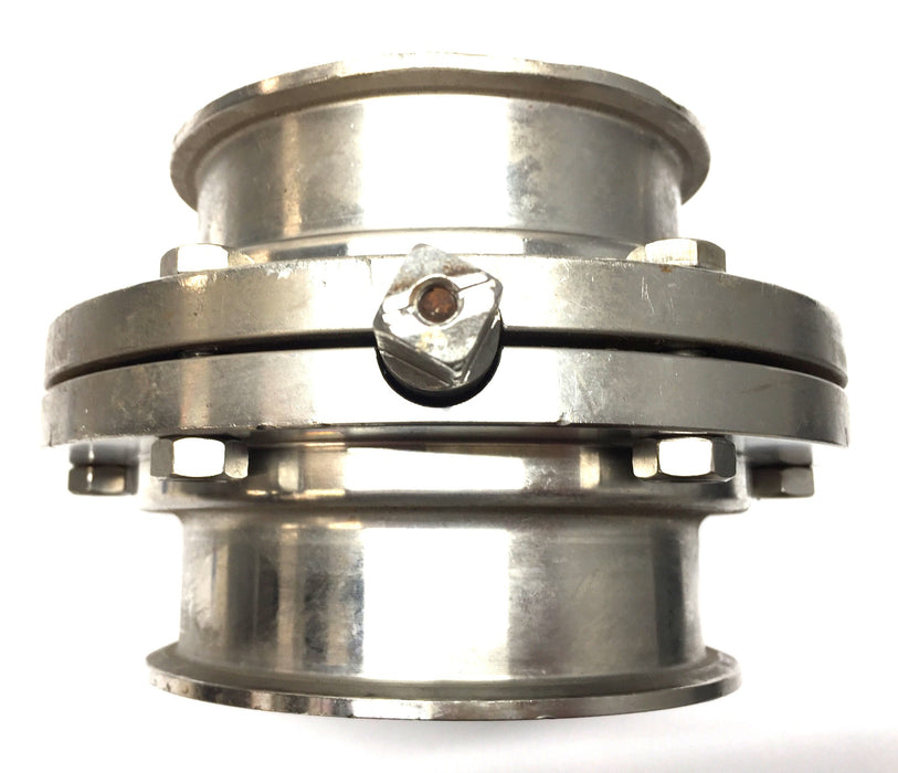 Unbranded 4.67" Stainless Steel Butterfly Valve USED