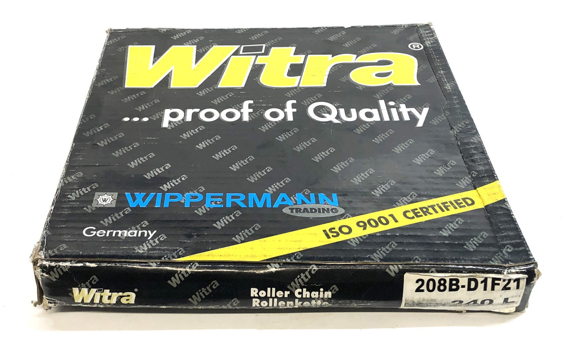 Witra 80-1 10' ISO 9001 Certified Roller Chain 208B-D1F21 240L NOS