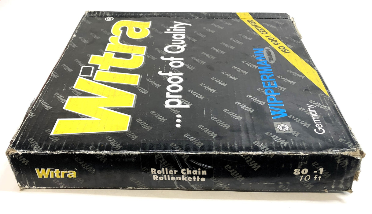 Witra 80-1 10' ISO 9001 Certified Roller Chain 208B-D1F21 240L NOS