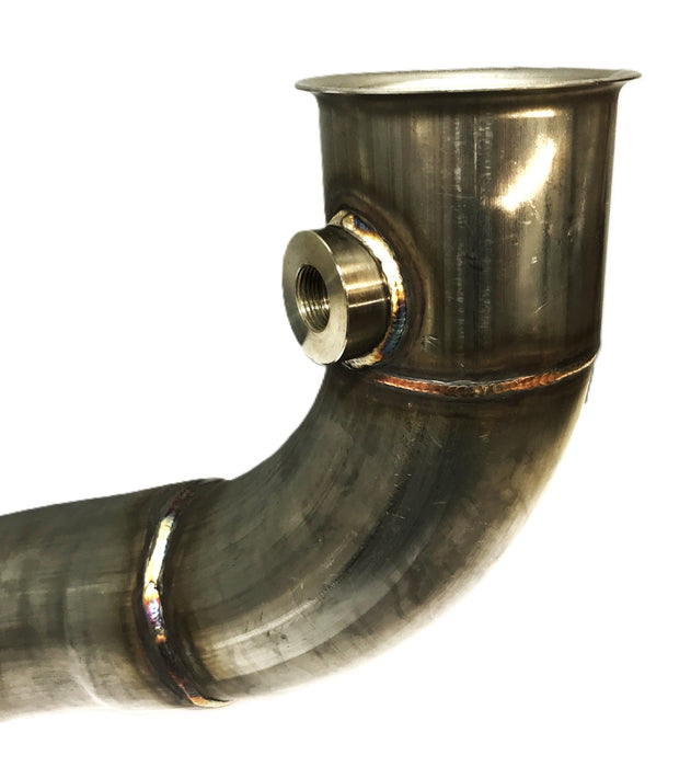 Unbranded Stainless Steel 3.50 inch x 44.00 inch Bent Turbo Down Pipe NOS