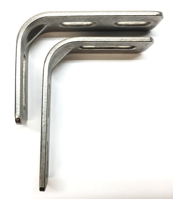 System Plast Gusseted S/S Metal "L" Bracket Set (2pcs) VG-205-C-316-S NOS